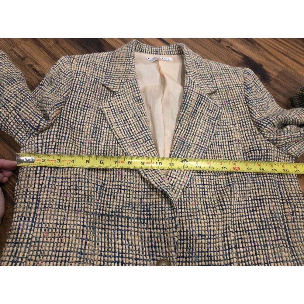 Barrie Pace Silk Tweed Blazer Women’s Size 12 Fits 8/10 Woven Jacket Made USA - Picture 10 of 13